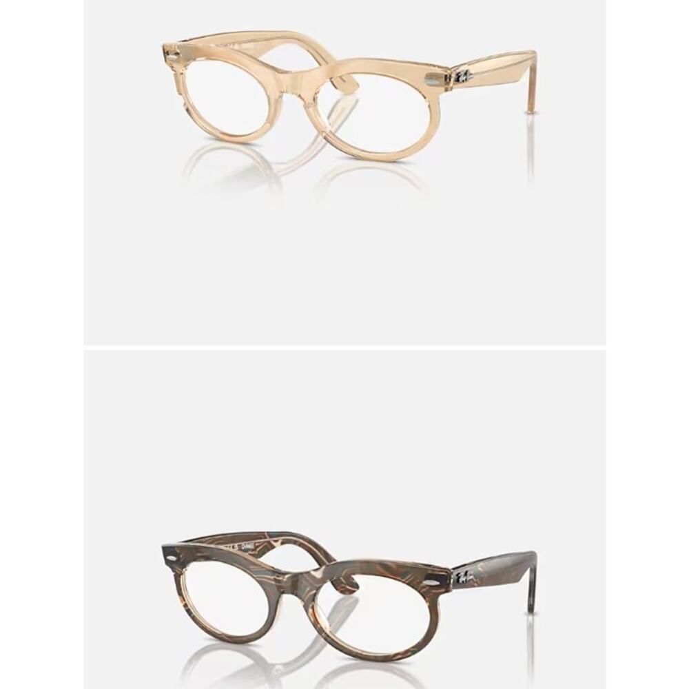 NEW Ray-Ban Wayfarer Oval Photo Waves Brown Color Reactive Eyeglasses Frames